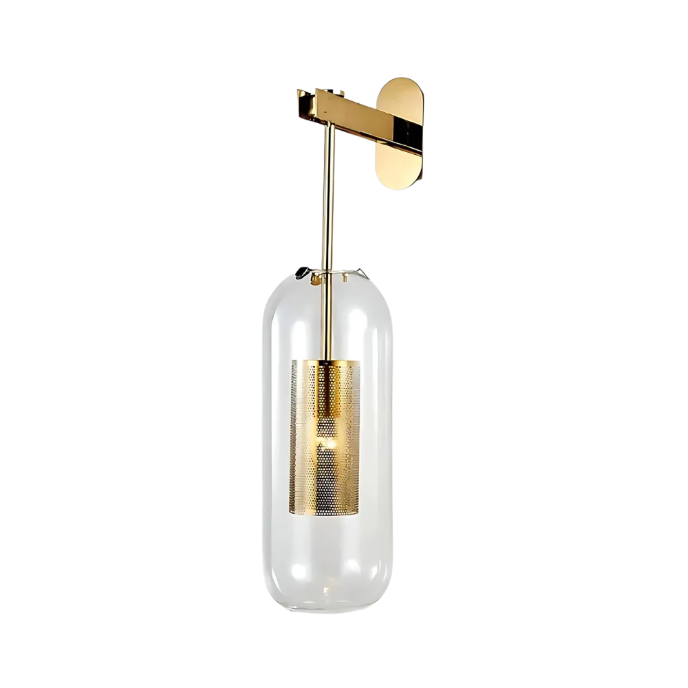 AURO Kira | Tall Glass Cylinder Wall Sconce