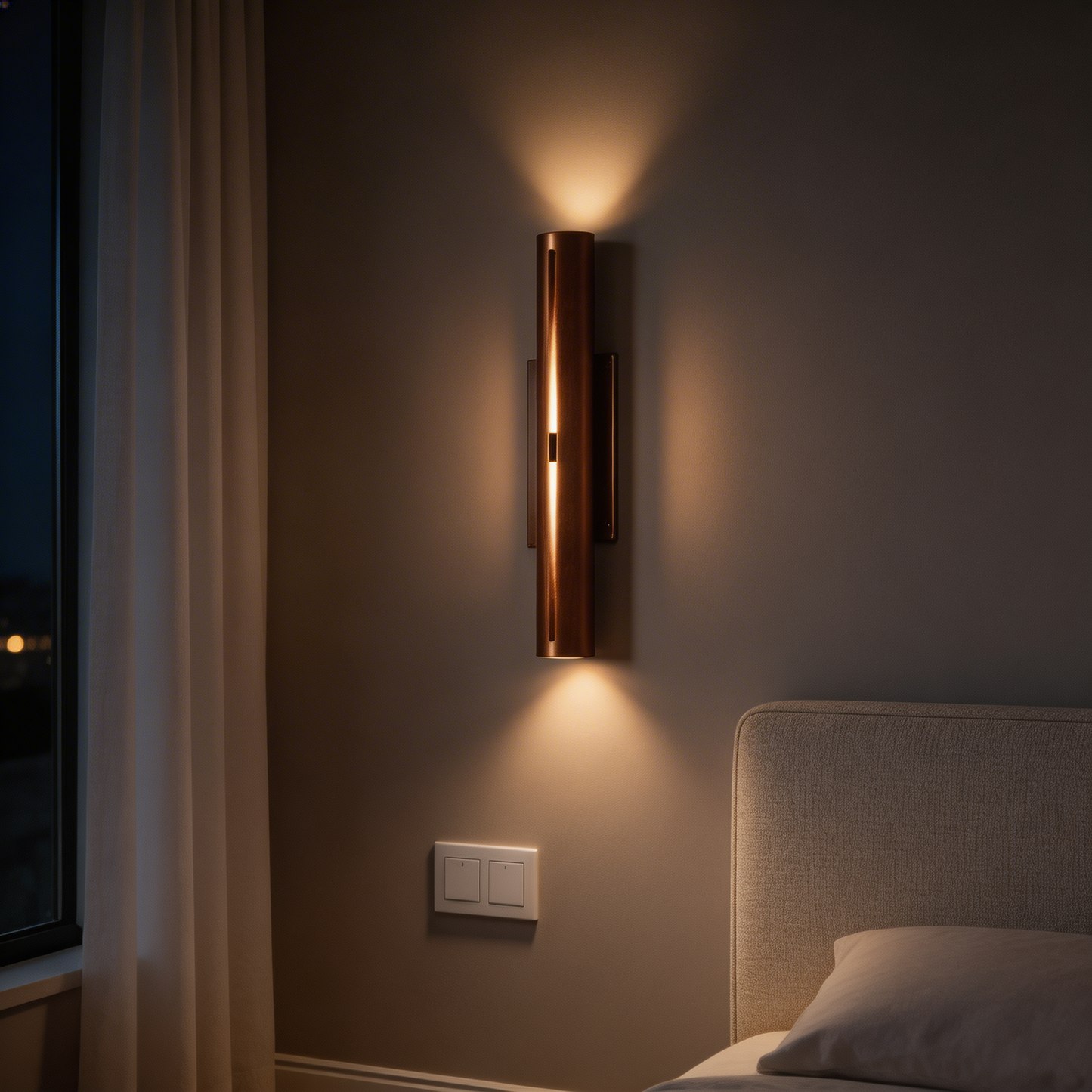 AURO Torni | Solid Copper Cylinder Wall Sconce