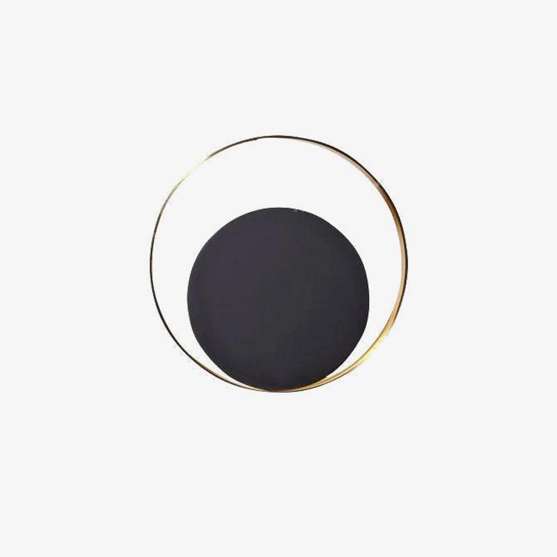AURO Sirkel | Warm Circular Black & Gold Wall Lamp