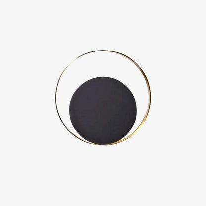 AURO Sirkel | Warm Circular Black & Gold Wall Lamp