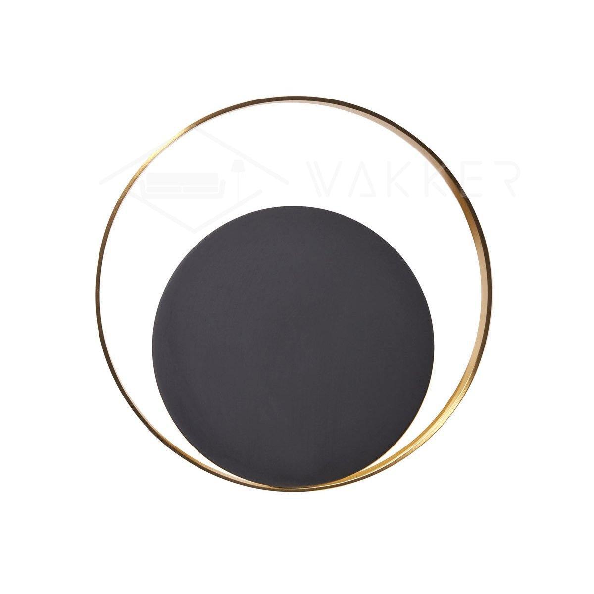 AURO Sirkel | Warm Circular Black & Gold Wall Lamp