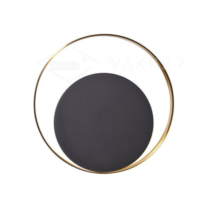 AURO Sirkel | Warm Circular Black & Gold Wall Lamp