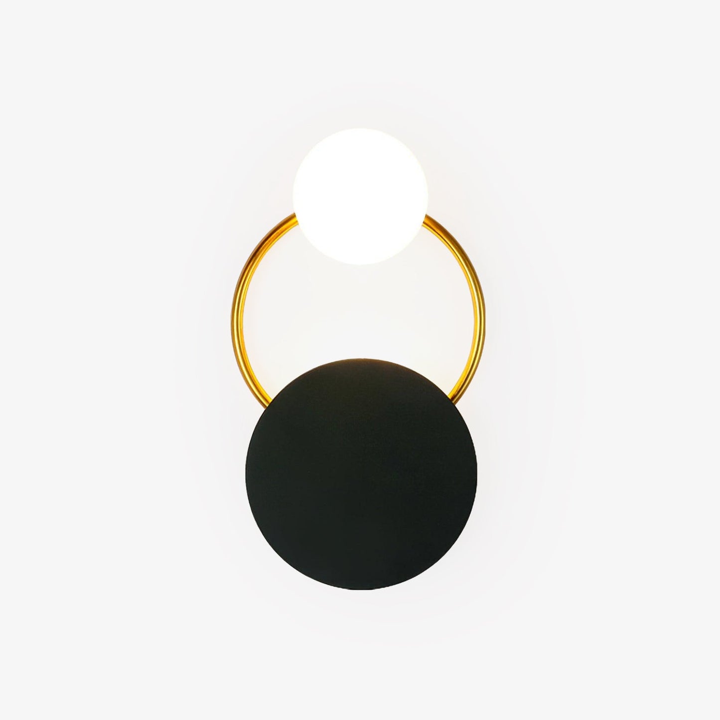 AURO Kreds | Warm Circular Black & Gold Wall Lamp