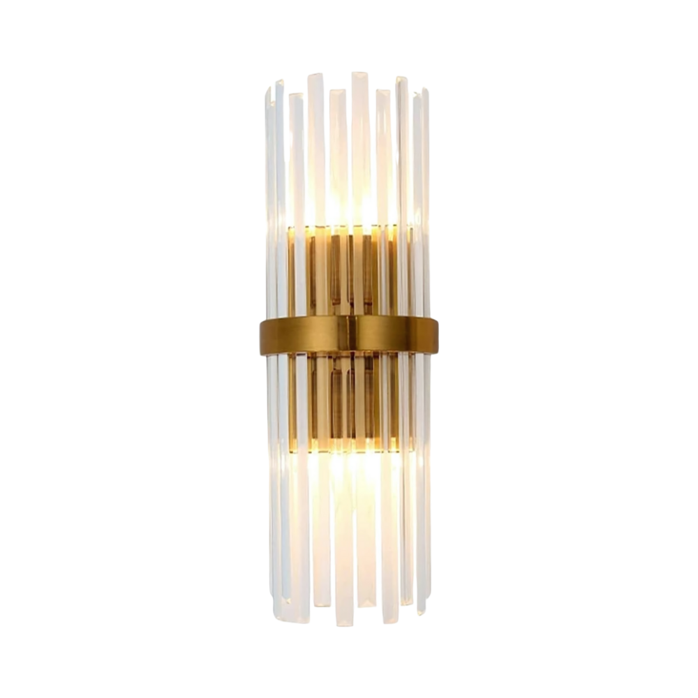 AURO Klar | Crystal Column Gold Wall Sconce