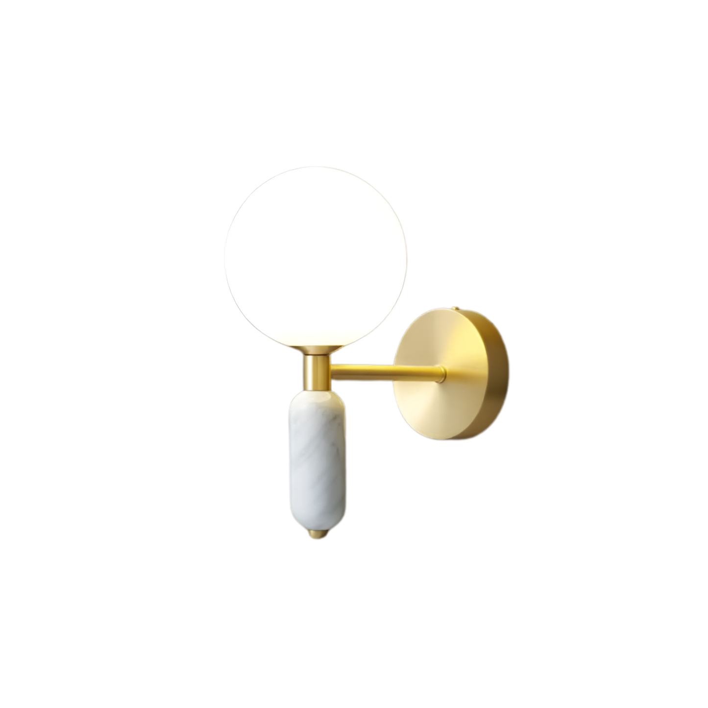 AURO Kuule | Copper & Marble Globe Wall Sconce