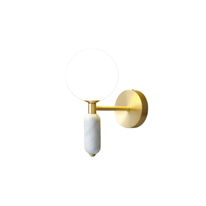 AURO Kuule | Copper & Marble Globe Wall Sconce