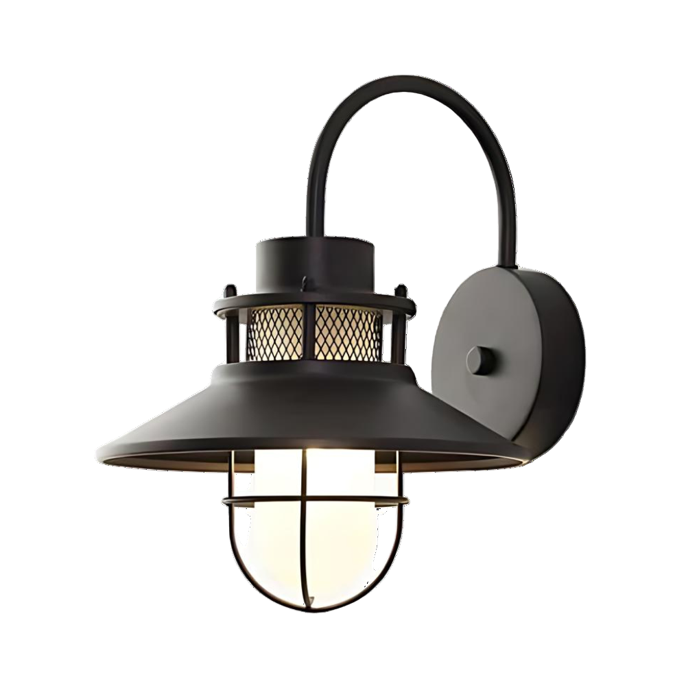 AURO Brak | Industrial Cage Outdoor Wall Light