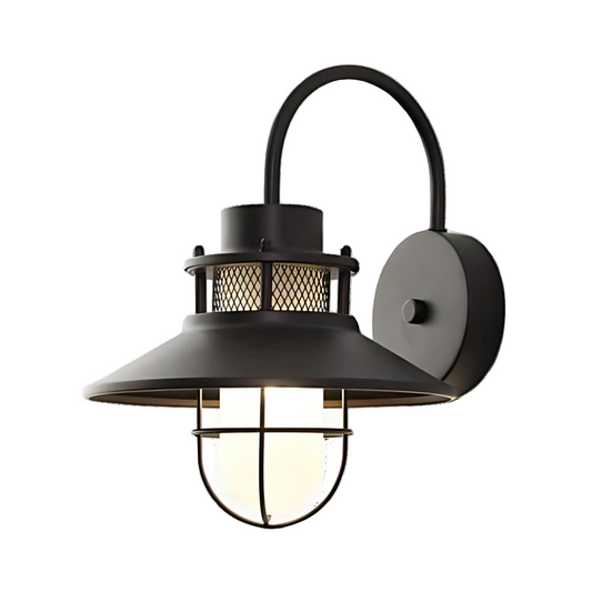 AURO Brak | Industrial Cage Outdoor Wall Light