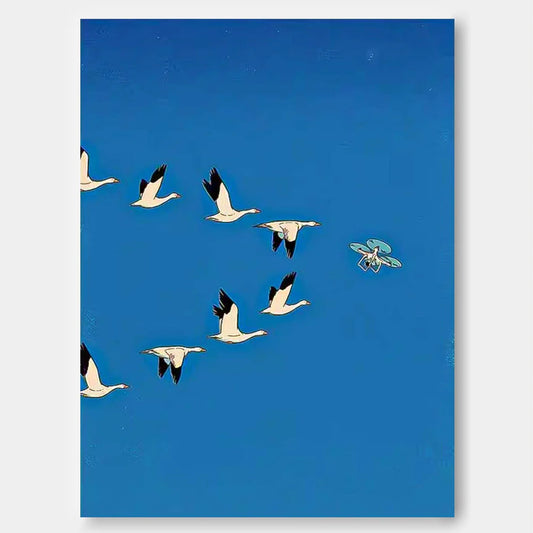 AURO Solvane | GeoSouth Geese Poster Wall Art