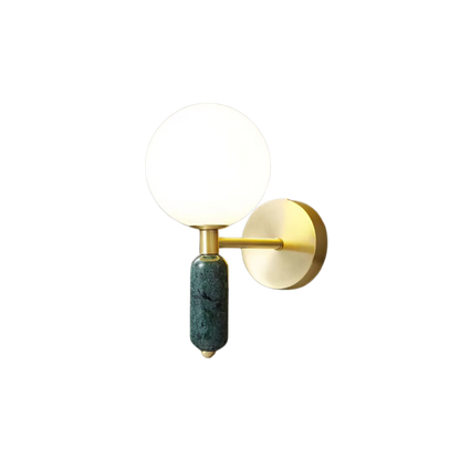 AURO Kuule | Copper & Marble Globe Wall Sconce