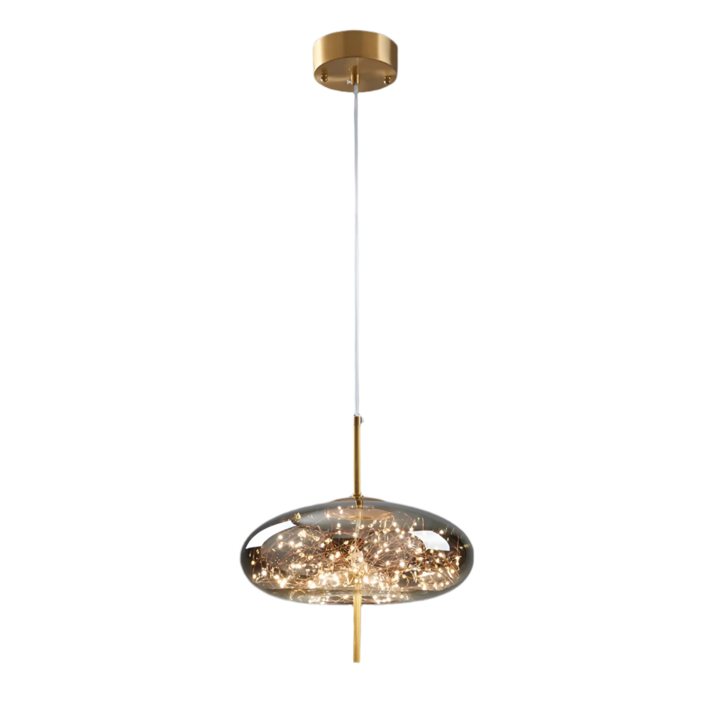 AURO Gullkule | Amber Glass Ball Pendant Light