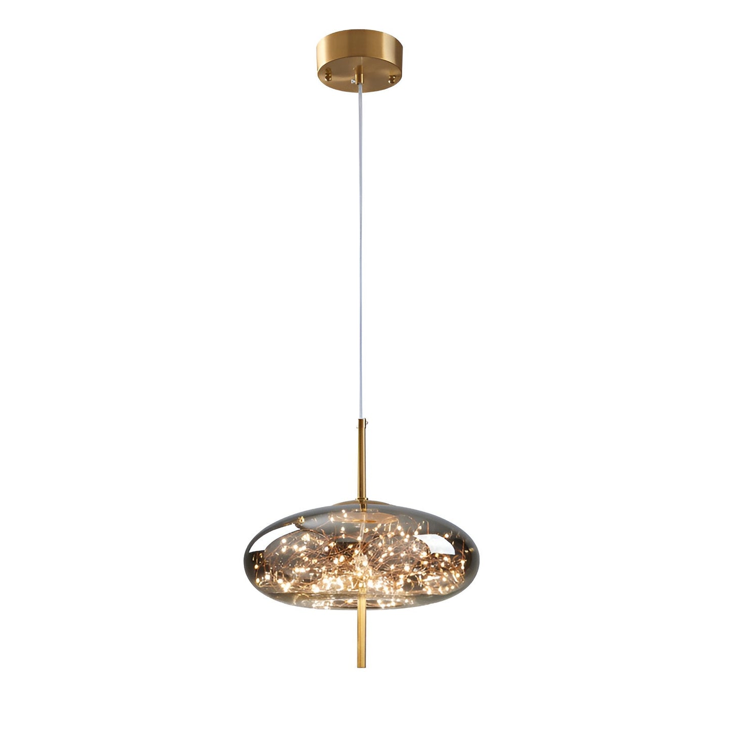 AURO Gullkule | Amber Glass Ball Pendant Light