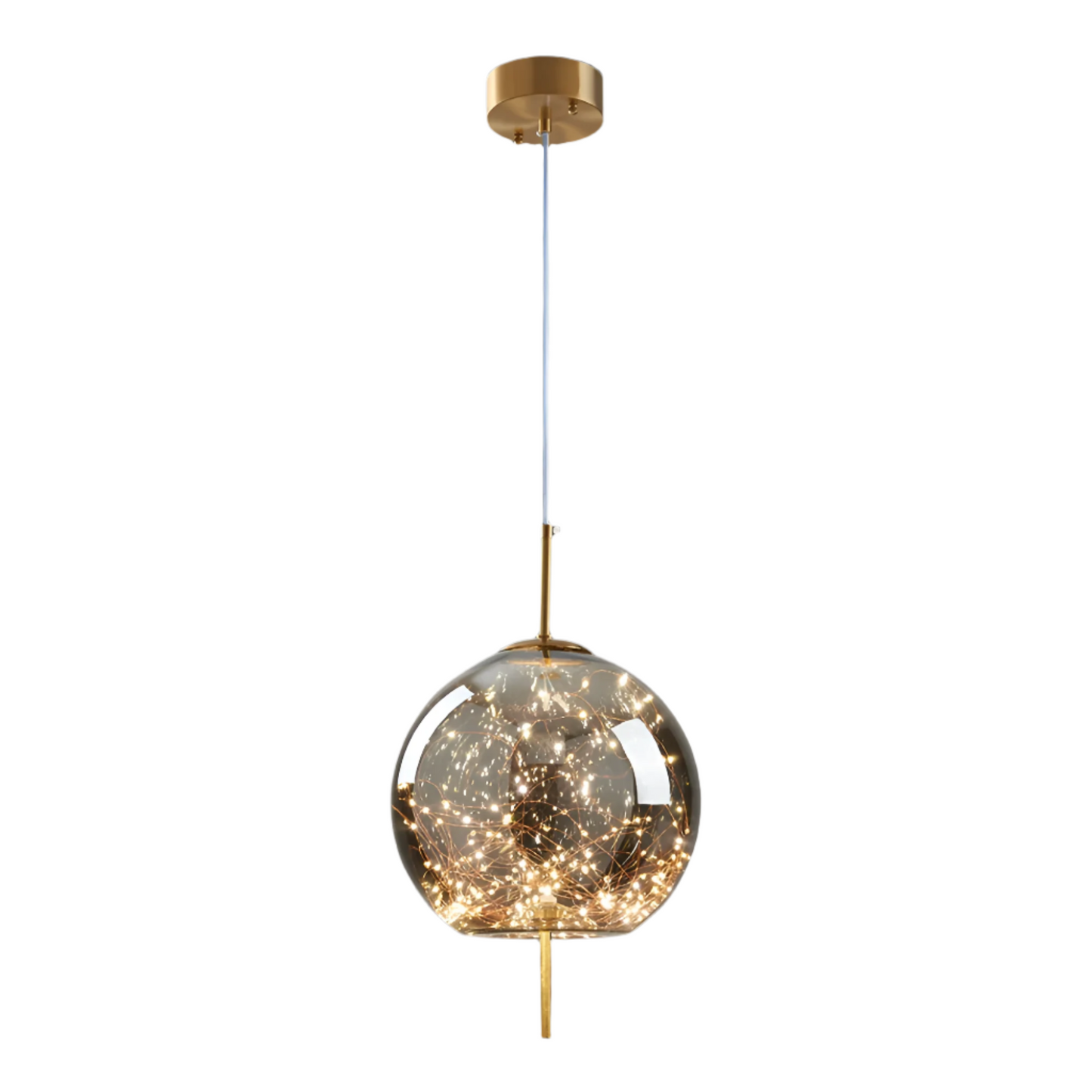 AURO Gullkule | Amber Glass Ball Pendant Light
