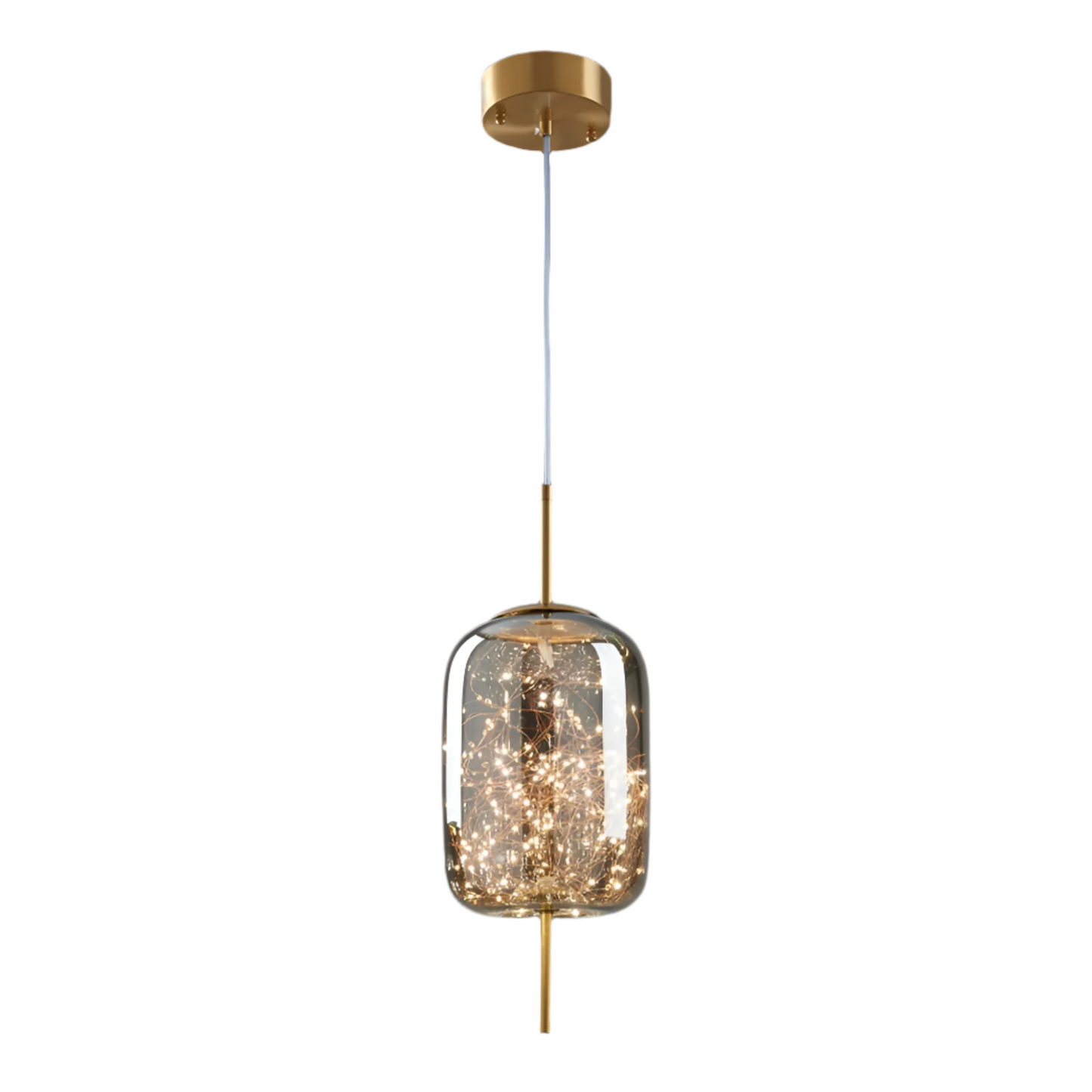 AURO Gullkule | Amber Glass Ball Pendant Light
