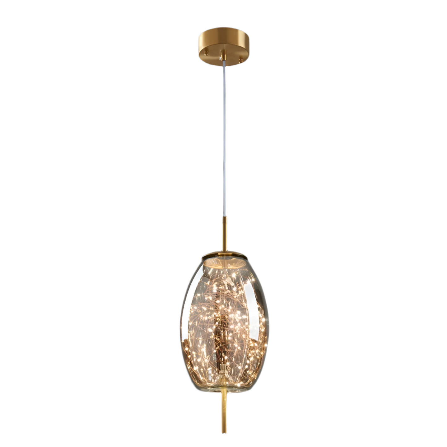 AURO Gullkule | Amber Glass Ball Pendant Light