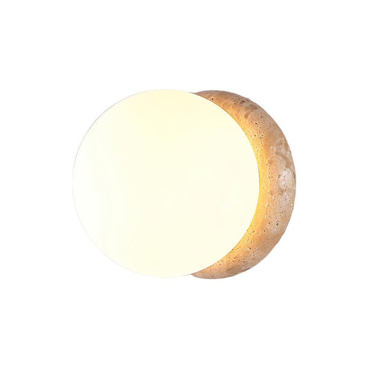 AURO Luna | Natural Travertine Crescent Moon Wall Lamp
