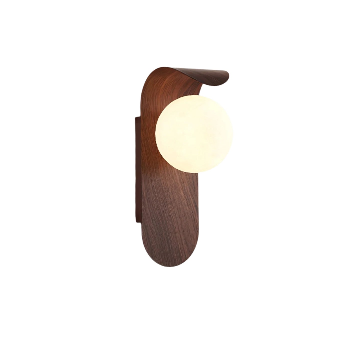AURO Kvist | Walnut Wood Globe Wall Lamp
