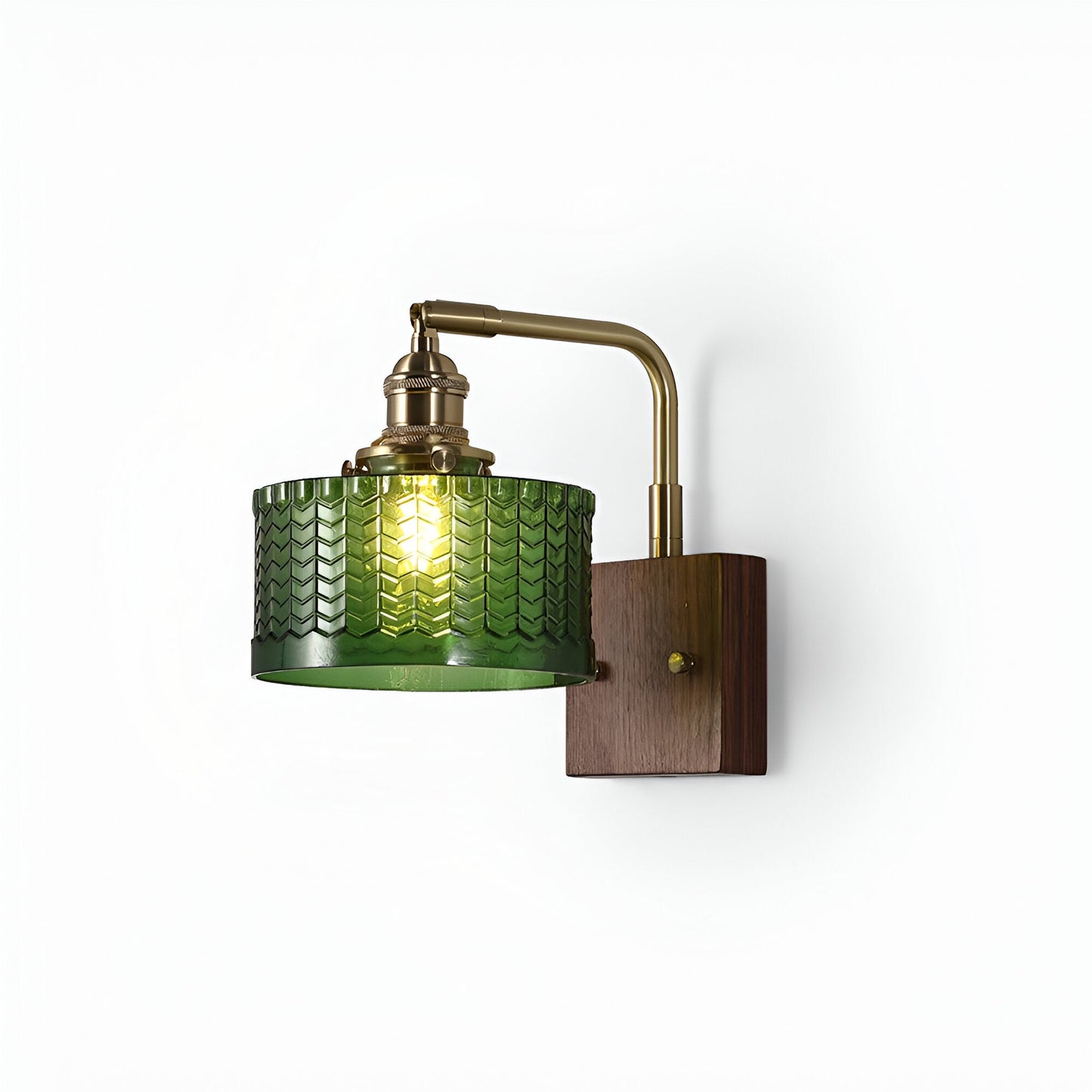 AURO Vedur | Warm Walnut Wood & Glass Wall Lamp