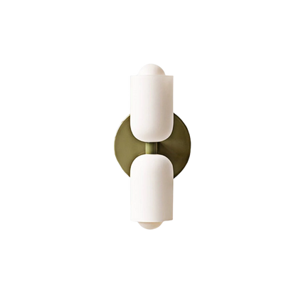 AURO Dusk | Cream Glass Double Wall Light