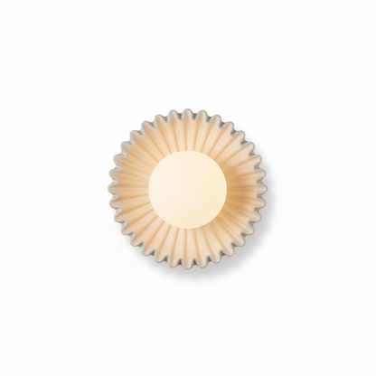 AURO Skål | Sculptural Marble Sunburst Wall Lamp