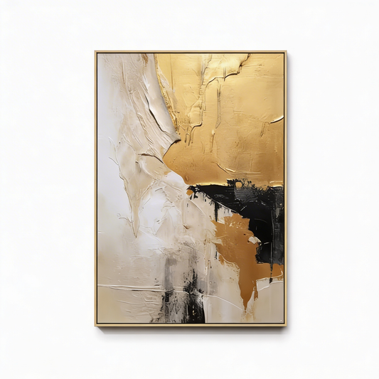 AURO Gildr | Gold Textured Abstract Hand-Painted Canvas Art