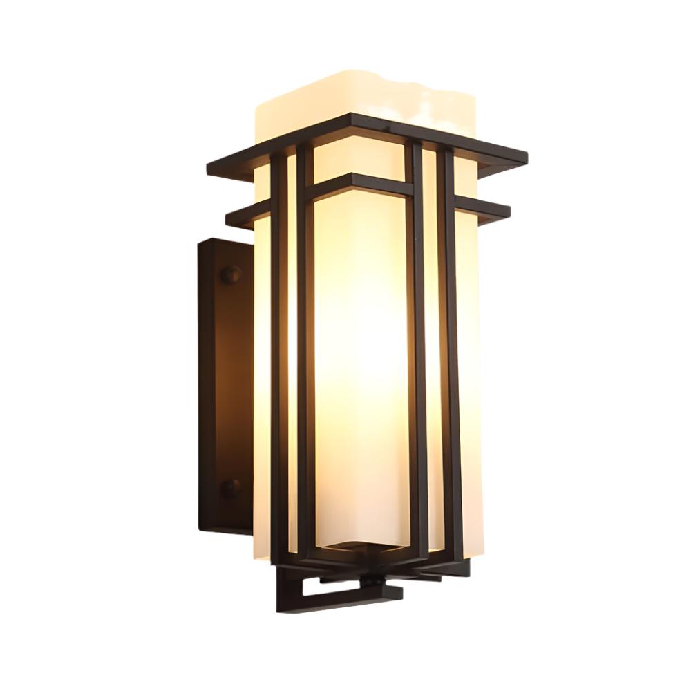 AURO Halo | Retro Industrial Glass Outdoor Wall Light