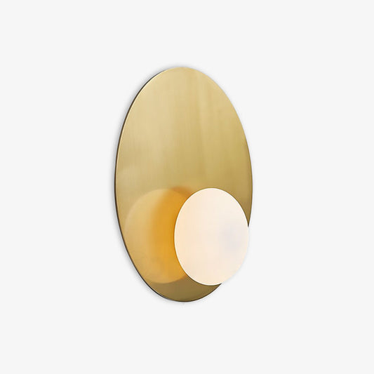 AURO Skive | Sculptural Gold Disc Wall Sconce