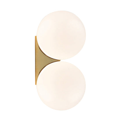 AURO Hvid | Nordic White Glass Globe Wall Sconce