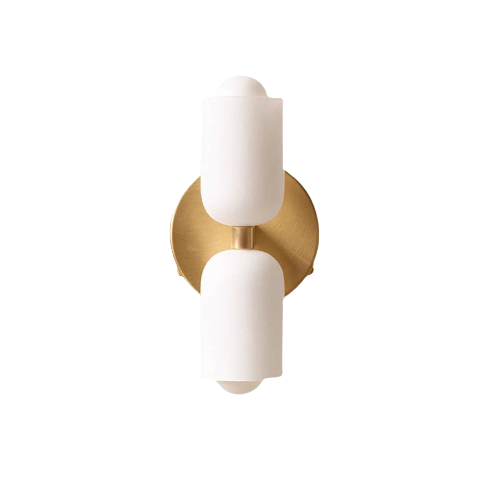AURO Dusk | Cream Glass Double Wall Light