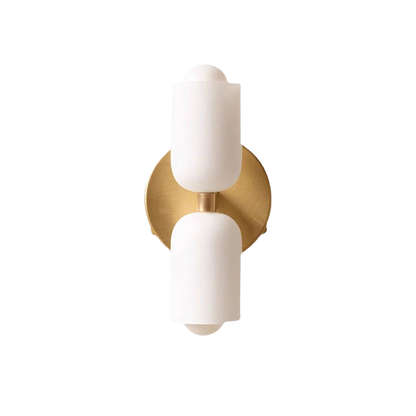 AURO Dusk | Cream Glass Double Wall Light