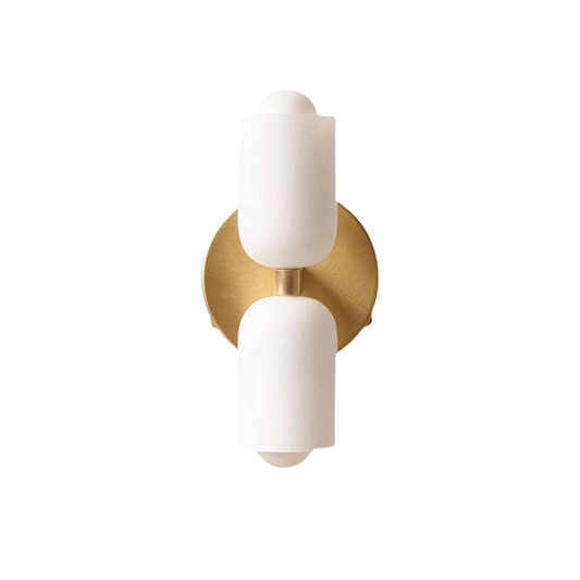 AURO Dusk | Cream Glass Double Wall Light
