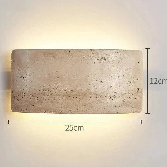 AURO Tove | Natural Travertine Stone Wall Lamp