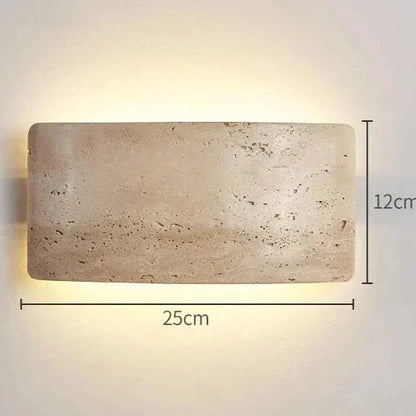 AURO Tove | Natural Travertine Stone Wall Lamp