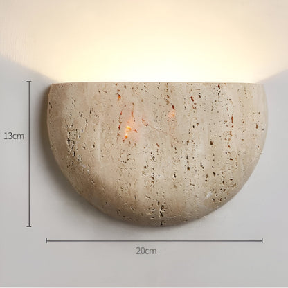 AURO Havn | Natural Travertine Cave Stone Wall Sconce