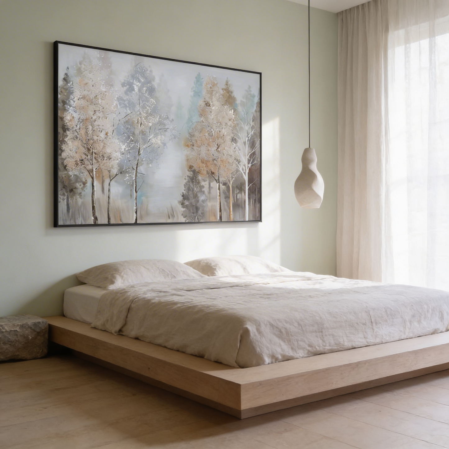 AURO Skogen | Abstract Life Tree Hand-Painted Canvas Art