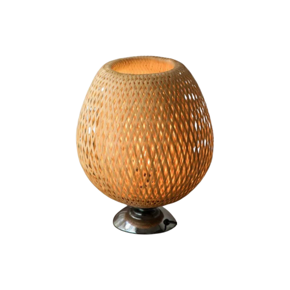 AURO Vaeler | Handwoven Bamboo Rattan Table Lamp