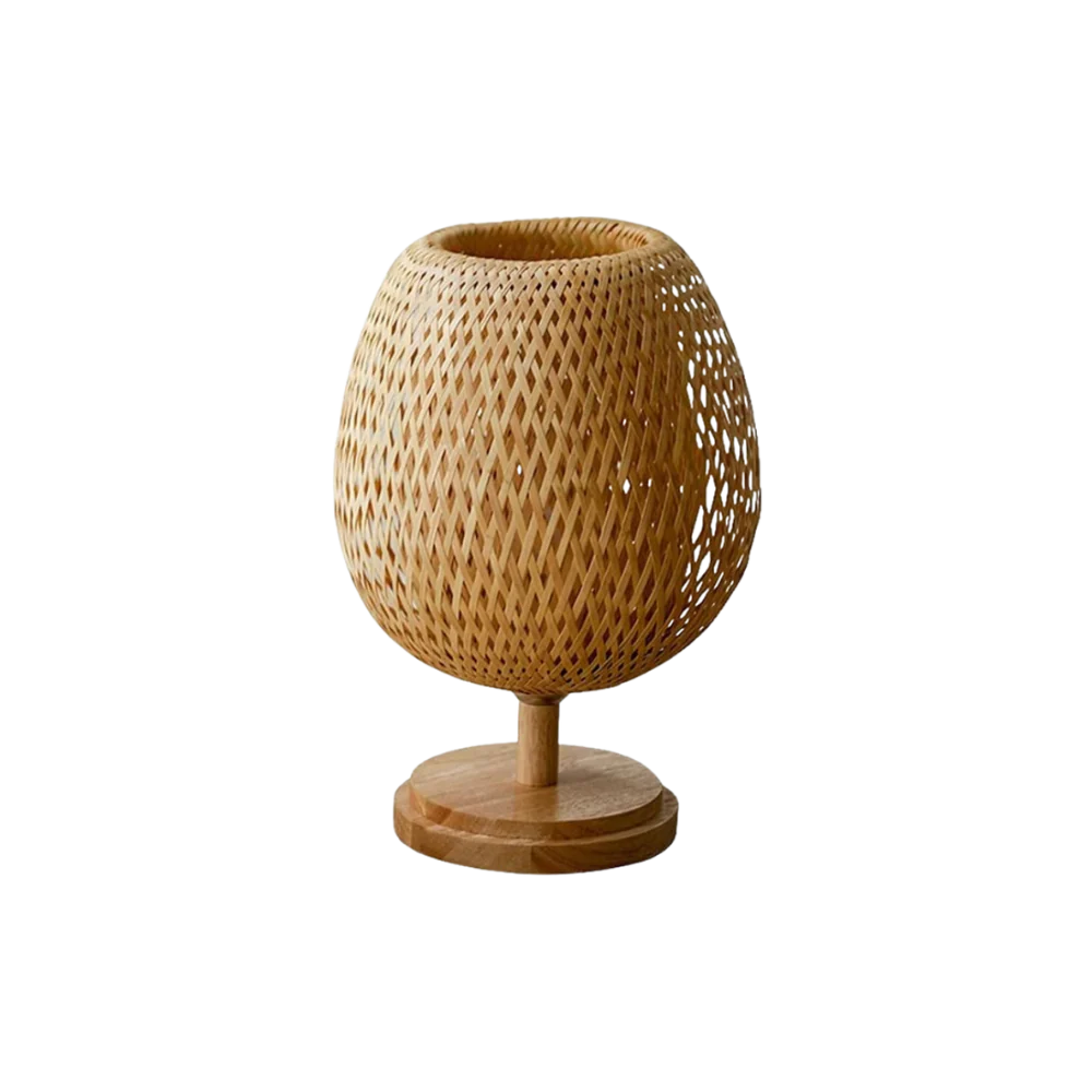 AURO Vaeler | Handwoven Bamboo Rattan Table Lamp
