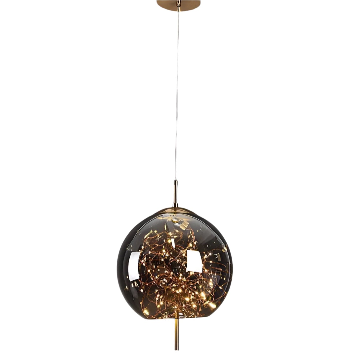 AURO Gullkule | Amber Glass Ball Pendant Light