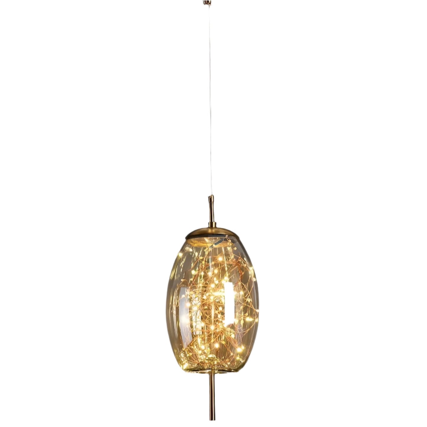 AURO Gullkule | Amber Glass Ball Pendant Light