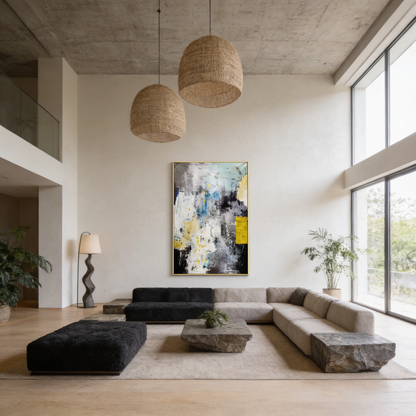 AURO Strøm | Handmade Colourful Abstract Oil Painting