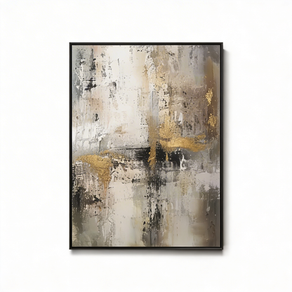 AURO Tullo | Abstract Beige Scenery Hand-Painted Canvas Art