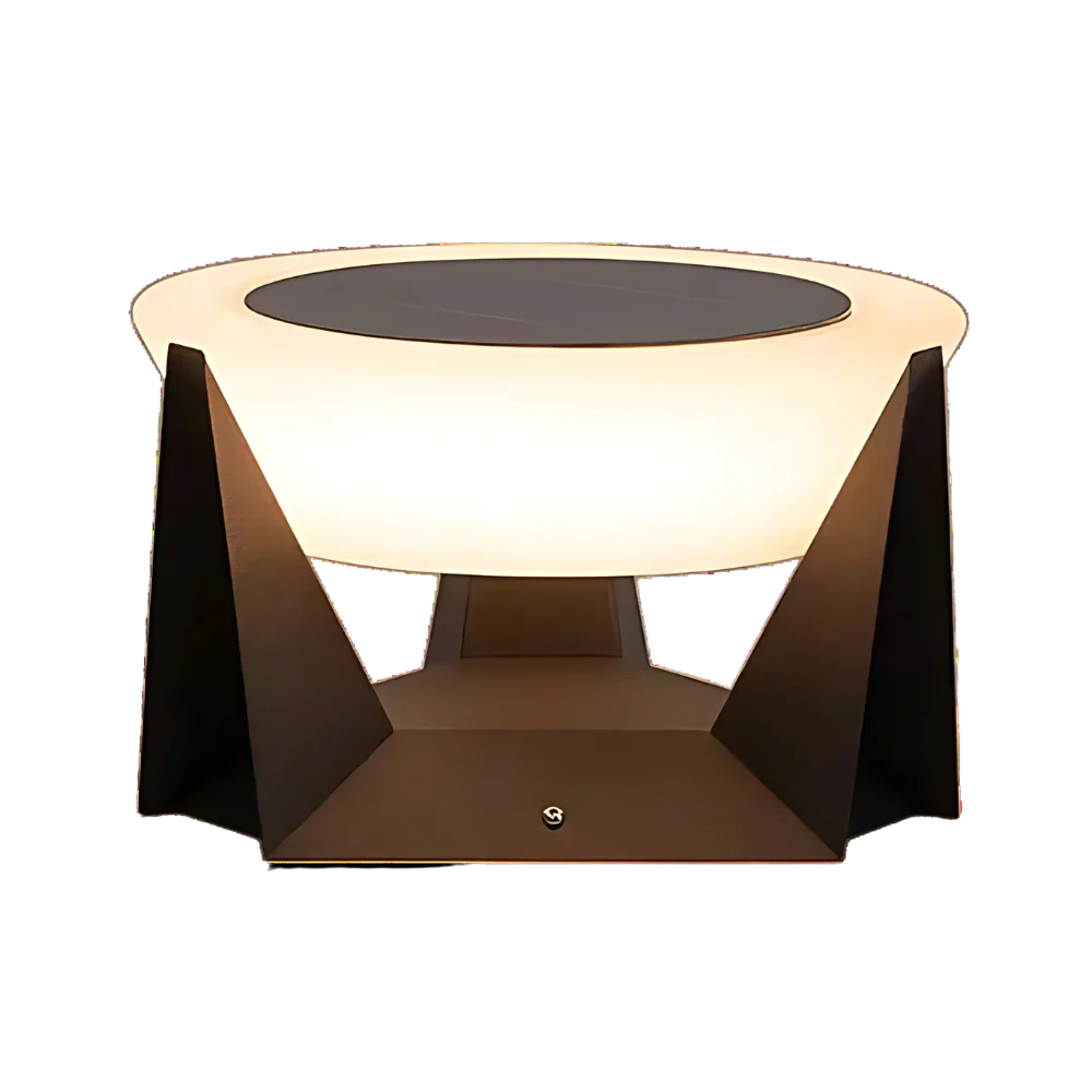 AURO Solv | Geometric Solar Garden Pillar Light
