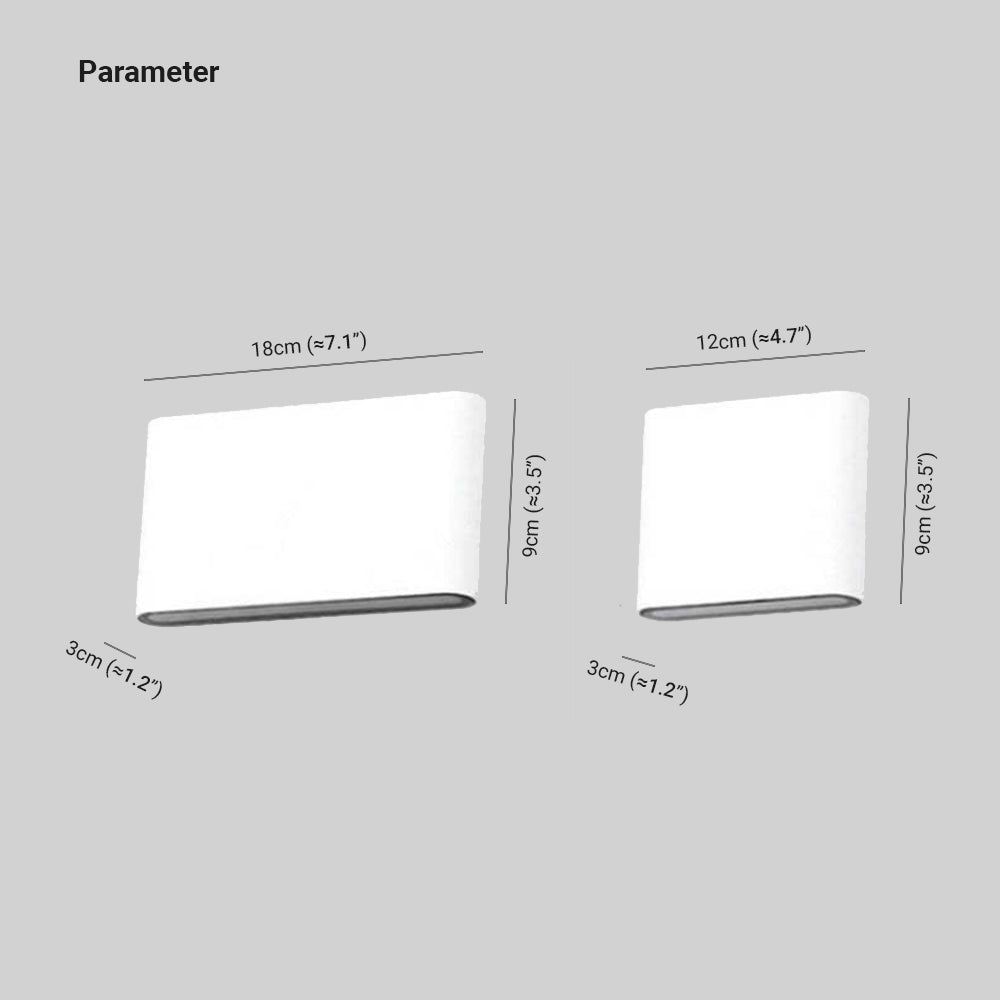 AURO Dual | Rectangular Up-Down Outdoor Wall Light