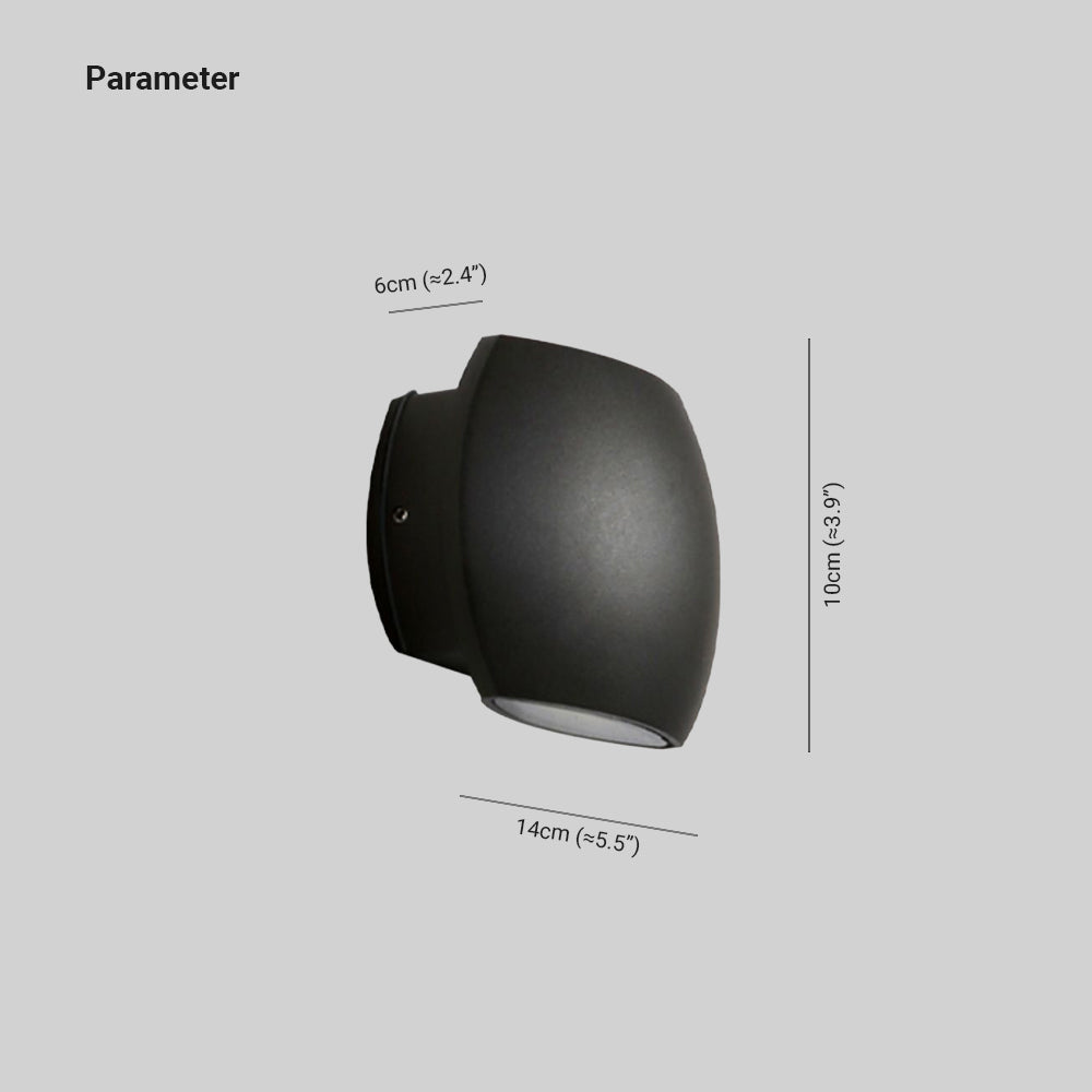 AURO Gorm | Geometric Up-Down Outdoor Wall Light