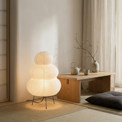 AURO Kumo | Handmade Rice Paper Gourd Lamp