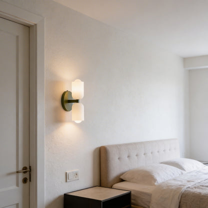 AURO Dusk | Cream Glass Double Wall Light