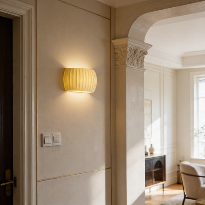 AURO Rille | Sculptural Ribbed Resin Wall Sconce