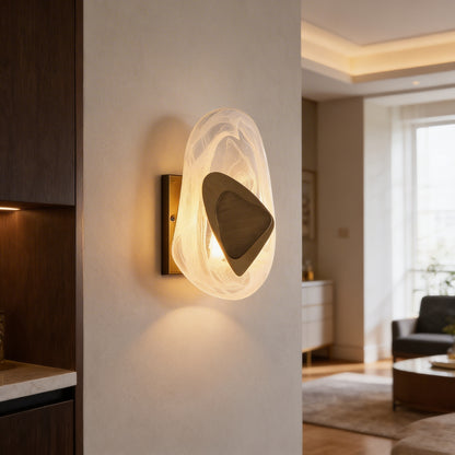 AURO Ryn | Sculptural Crystal Water Ripple Wall Sconce