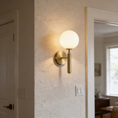 AURO Lune | Frosted Glass Globe Wall Sconce