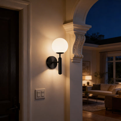 AURO Lune | Frosted Glass Globe Wall Sconce